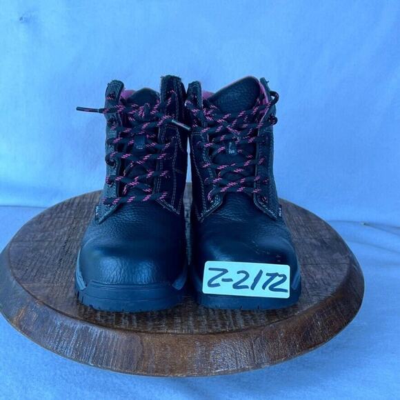 Wolverine Boots Womens 7.5M Piper Black Leather Work Safety Steel Toe Lace Up - Picture 14 of 14